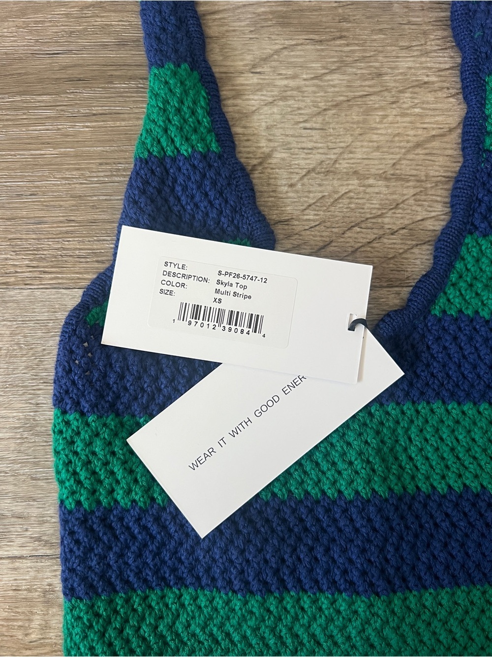 Seroya Skyla Crochet Top in Blue and Green - Picture 5 of 6